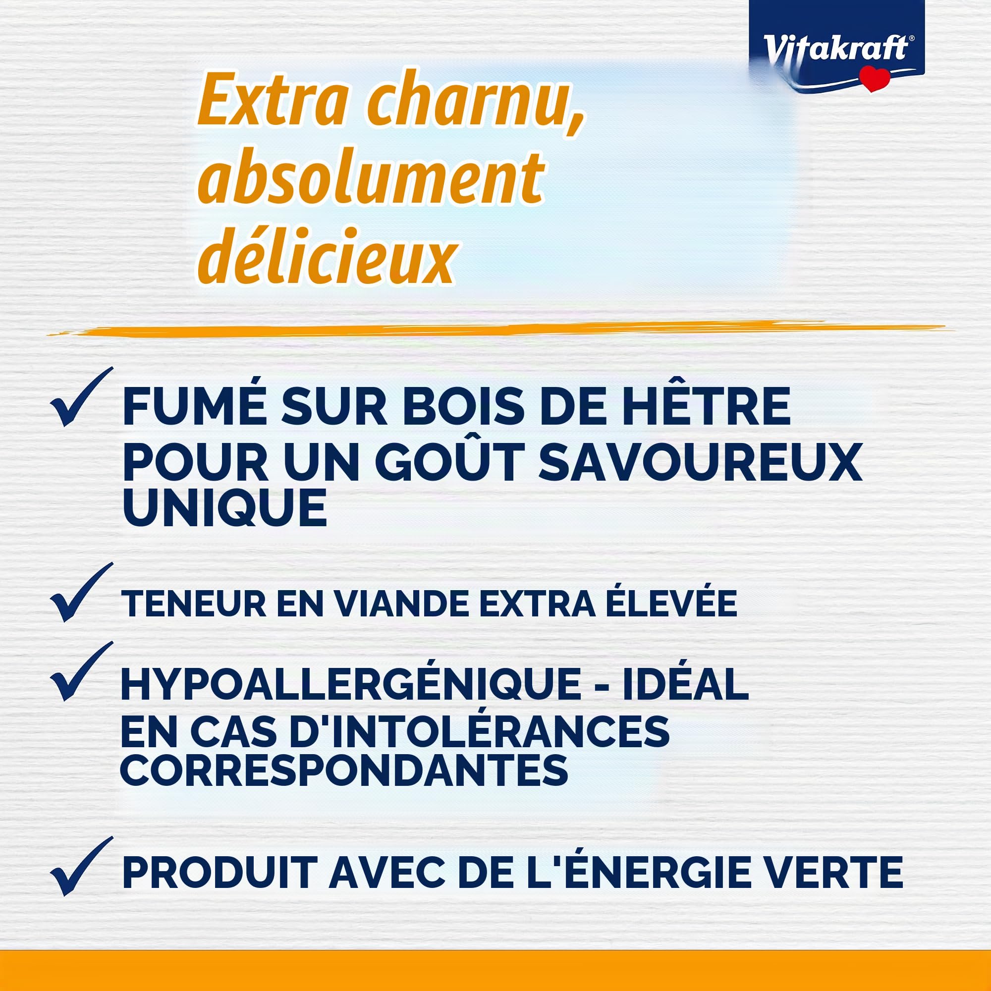 VITAKRAFT - Beef Stick Hypoallergénique - Friandise Chien au Bœuf spécial intolérances et allergies - Alimentation Pour Chien - Riche En Viande - Lot de 50 Sticks en sachets fraîcheur (12 g)
