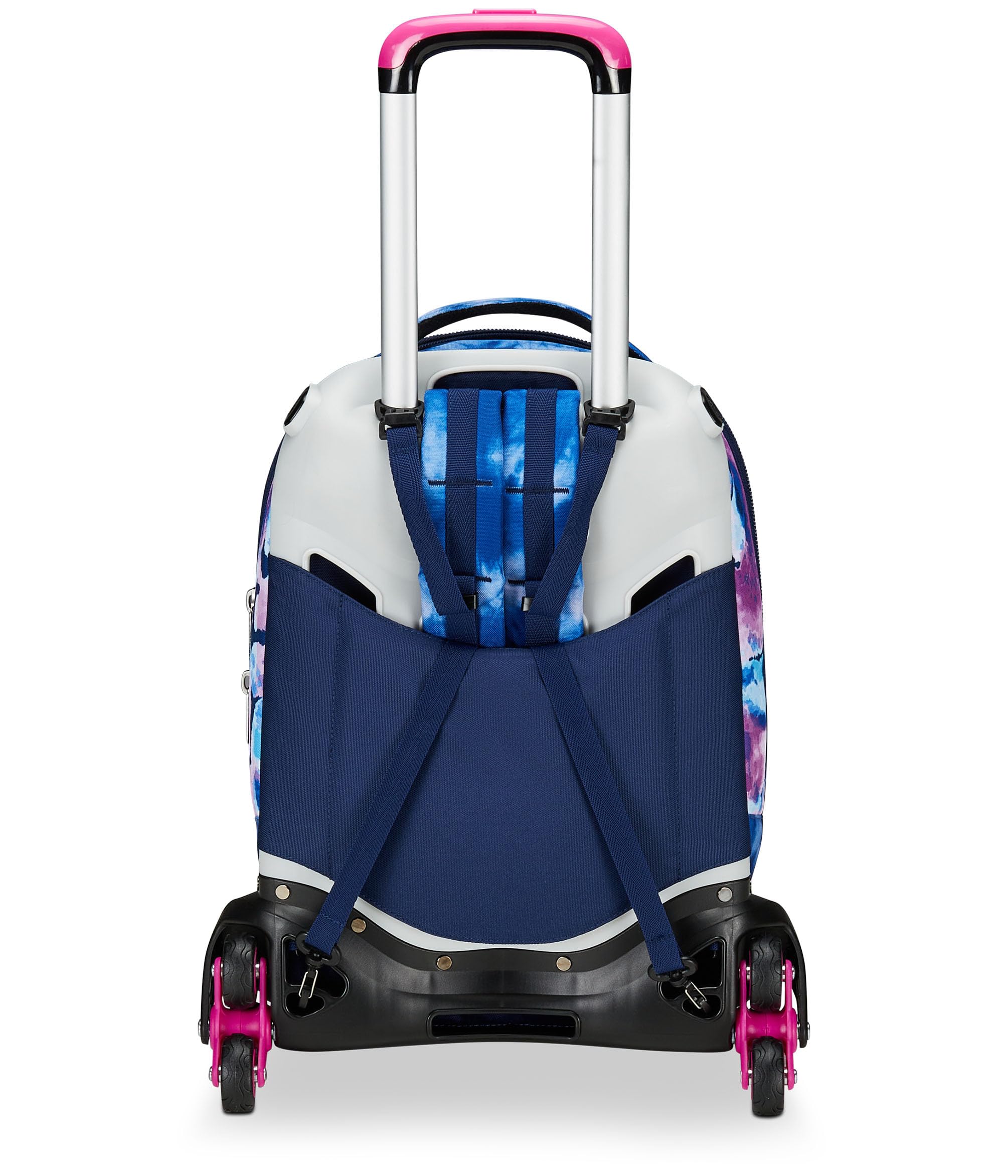 Seven Zaino Trolley Scuola Elementare Bambina 3 ruote, Zaino Sganciabile, Doppio Uso, Spallacci a Scomparsa, viola rosa