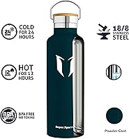 Vista 3 de Super Sparrow Botella de agua aislada con pajilla, de 17 onzas, 25 onzas, 32 onzas, termo reutilizable a prueba de fugas, botella de agua
