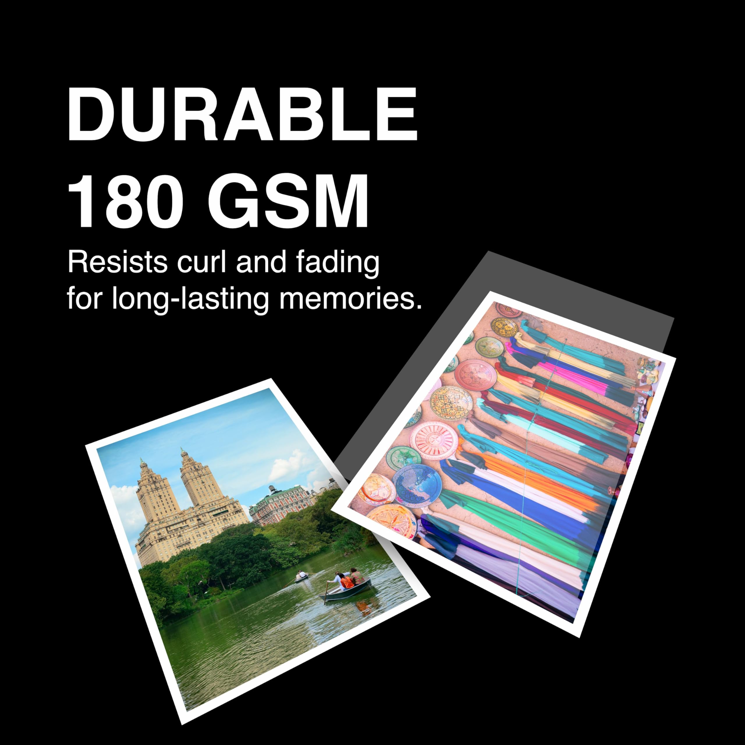 Kodak 180 GSM 5R (5x7) Glossy Photo Paper β Water Resistant, Pack of 100 sheets, Compatible with all Inkjet Printers 4