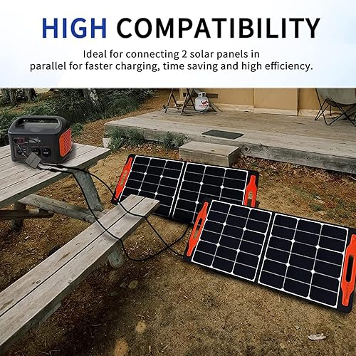 Vista 7 de KarlKers Cable adaptador paralelo, 0.315 in, cable combinador solar, rama Y, 10.7in, 10A, 45V, 300W, protección de corriente inversa, compatible