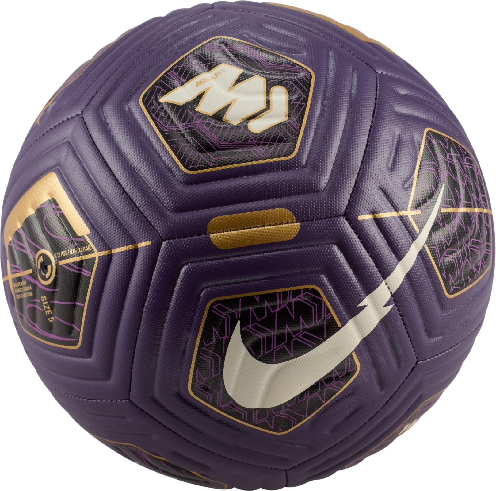 Nike Kylian Mbappé Academy Soccer Ball, Grand Purple/Black/MTLC