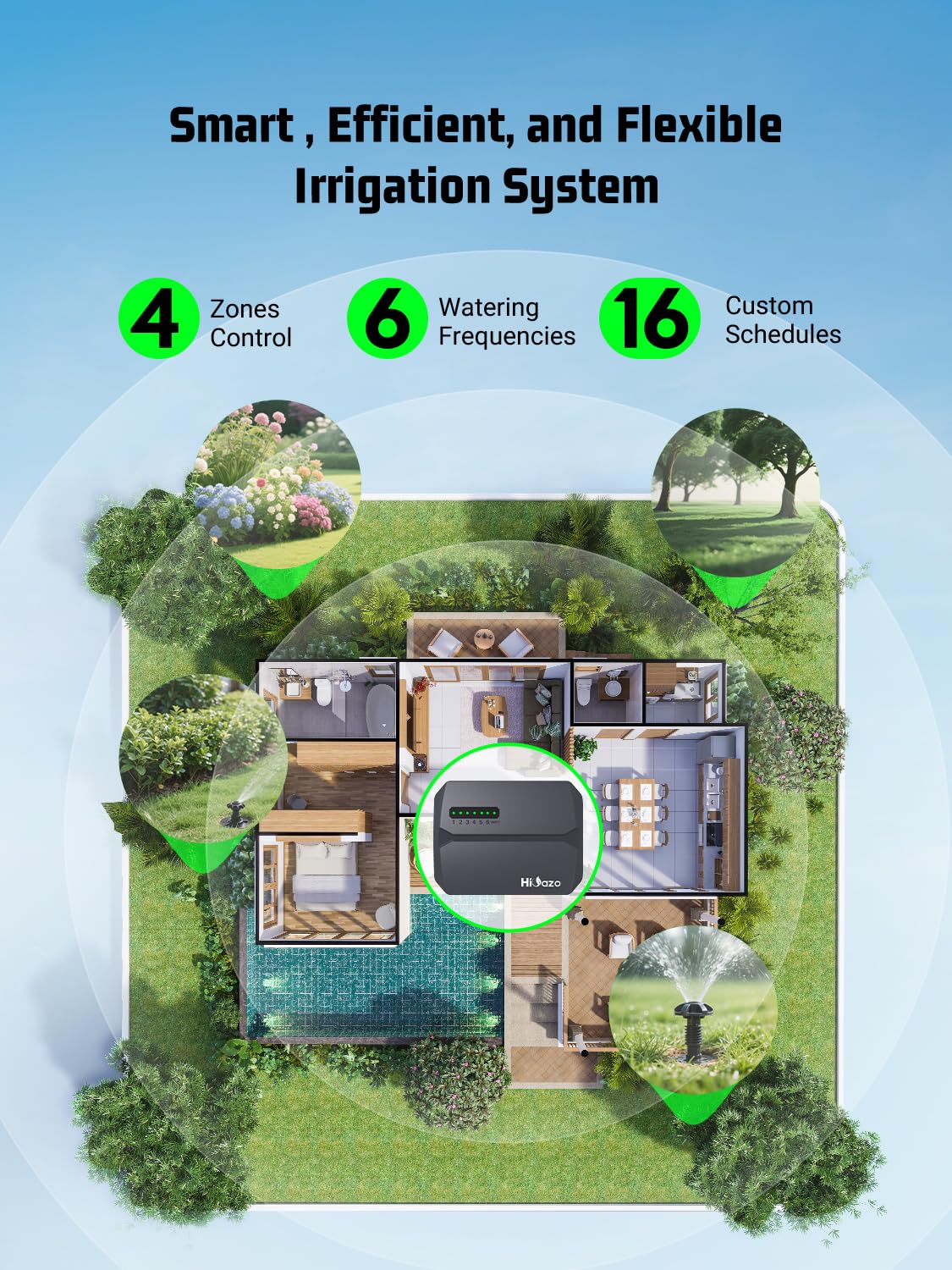 Orbit B-hyve Smart Indoor/Outdoor Sprinkler Controller - 12-Zone - App Controlled Smart Controller with Custom Irrigation Schedules - Weatherproof Multi-Zone Sprinkler System - 57950 product image 17