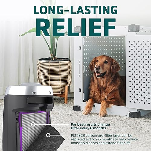 Miniatura 5 de GermGuardian filtro purificador de aire FLT5250PT HEPA genuino con filtro de reemplazo de tratamiento purificador de mascotas C Pet para