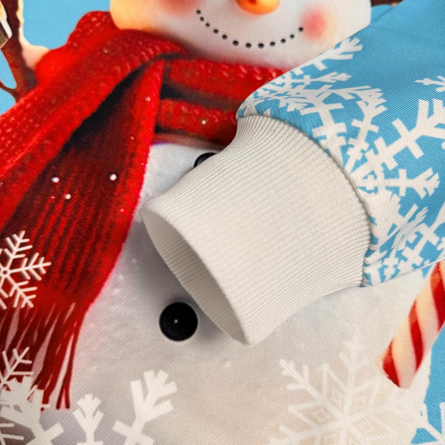 Christmas Sweatshirts for Women:Funny Snowman Printing Xmas Holiday Crewneck Long Sleeve Pullover Top - Image 5