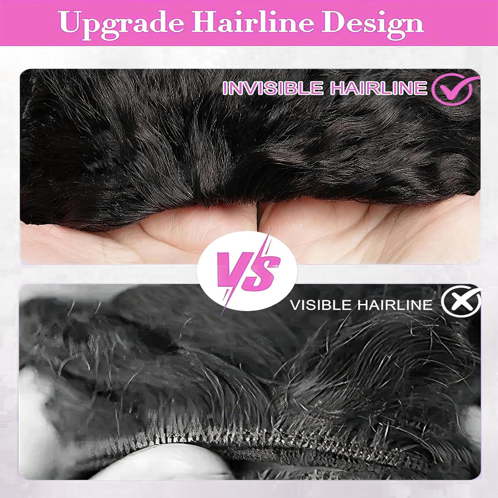 Curly Half Wig Human Hair, Glueless Drawstring Wear and Go