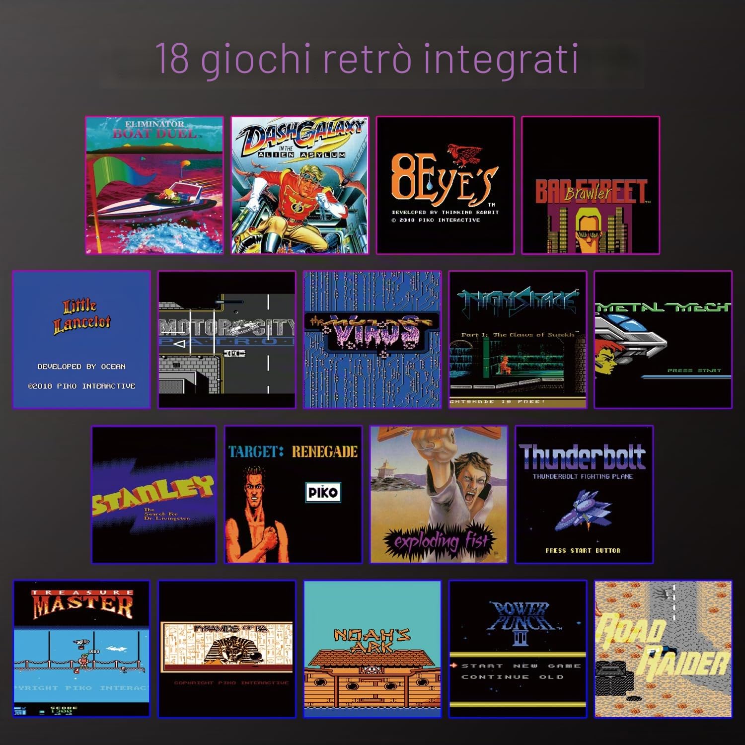 Console per Retro Game per SEGA Mega Drive — Include 18 giochi NES, con cartuccia 12 in 1 per MD, 2 controller cablati, supporta uscita HDMI su schermi di grandi dimensioni