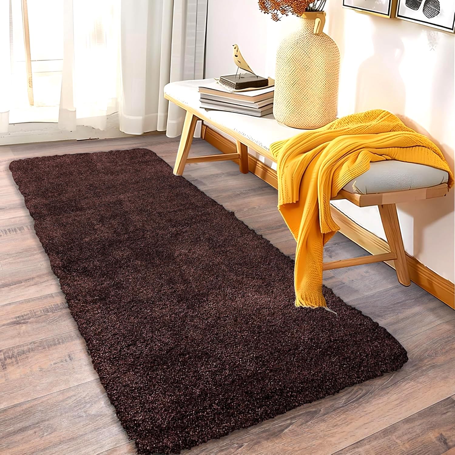 Modern Geometric Shag Rug - Multi-Color -20 Modern Geometric Shag Rug - Multi-Color -20