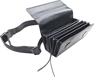 CLAIRE-FONCET Sakwa Bananowa Serwer z prawdziwej skóry bawoła, sprzedawane bez monetek, zamknięcie na magnes, idealna dla kelnerów, kelnerek, barów, browarek, pubów, restauracji, forains