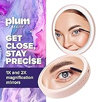 Vista 4 de Espejo compacto iluminado, espejo de viaje, espejos de aumento iluminados para bolso, espejo de maquillaje iluminado compacto, espejos de bolso