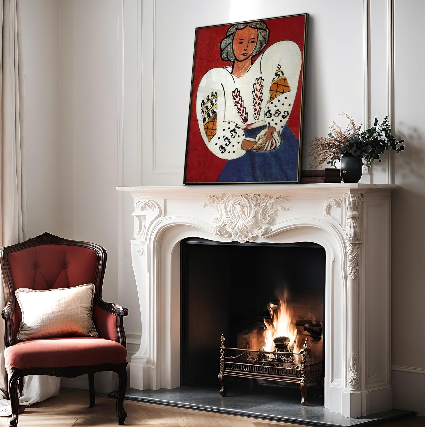 Poster Master Vintage Henri Matisse Poster - Retro La Blouse Roumaine Art - Expressionism Artwork - Portrait Print - Fauvism Piece - Classic Painting - Aesthetic Office Wall Decor - 16x20 UNFRAMED