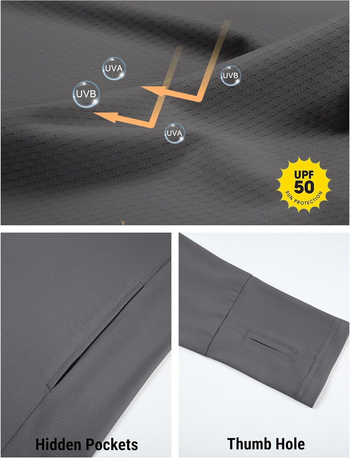 COOFANDY Men's UPF 50+ Sun Protection Lightweight Full Zip Hoodie Jacket Long Sleeve Fishing Hiking Performance Shirt - Image 6