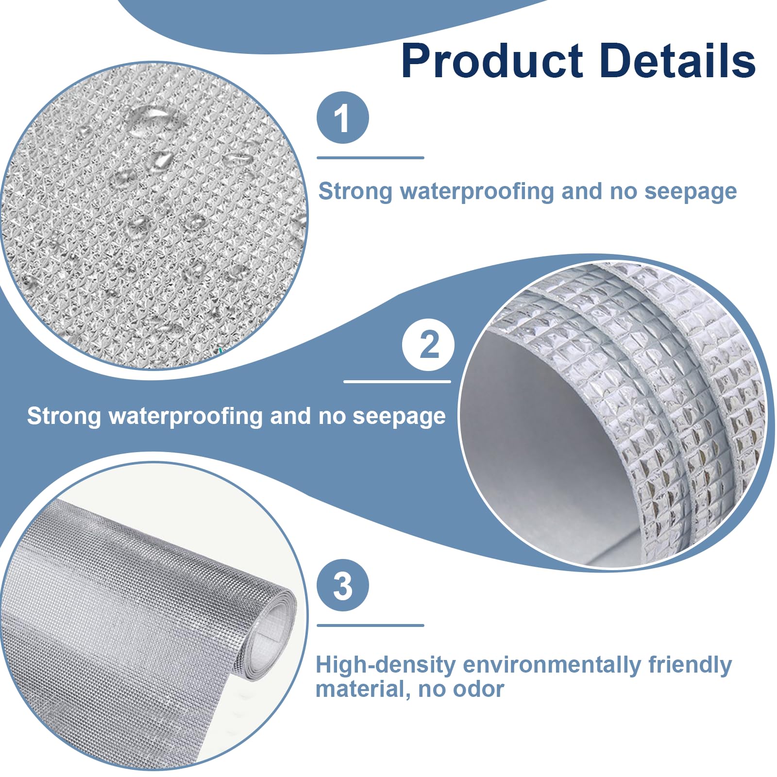 Aislante Termico Autoadhesivo – 60x200cm Aislante Térmico Película & Tela Reflectante para Radiadores, Adecuado para Bobinado, Sellado & Aislamiento de Tuberías