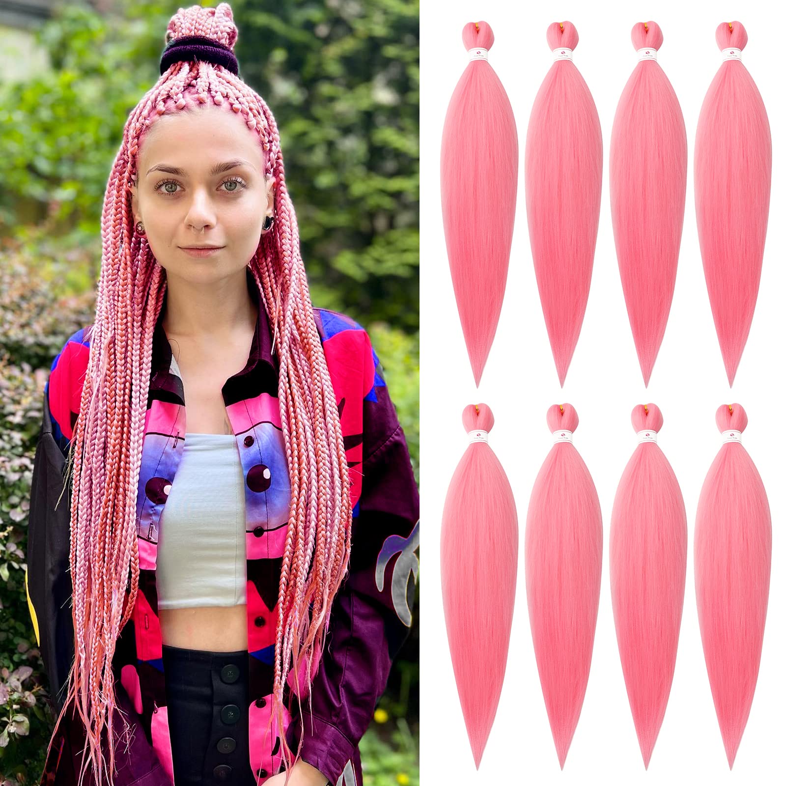 Buy Beyond Beauty 8 Packs Pre Stretched Braiding Hair Synthetic Yaki EZ