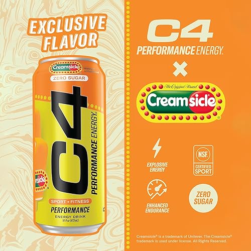 Vista 61 de Cellucor C4 Performance Energy - Bebida energética preentrenamiento carbonatada sin azúcar, 200 mg [0.007 oz] de cafeína con beta alanina, sabor