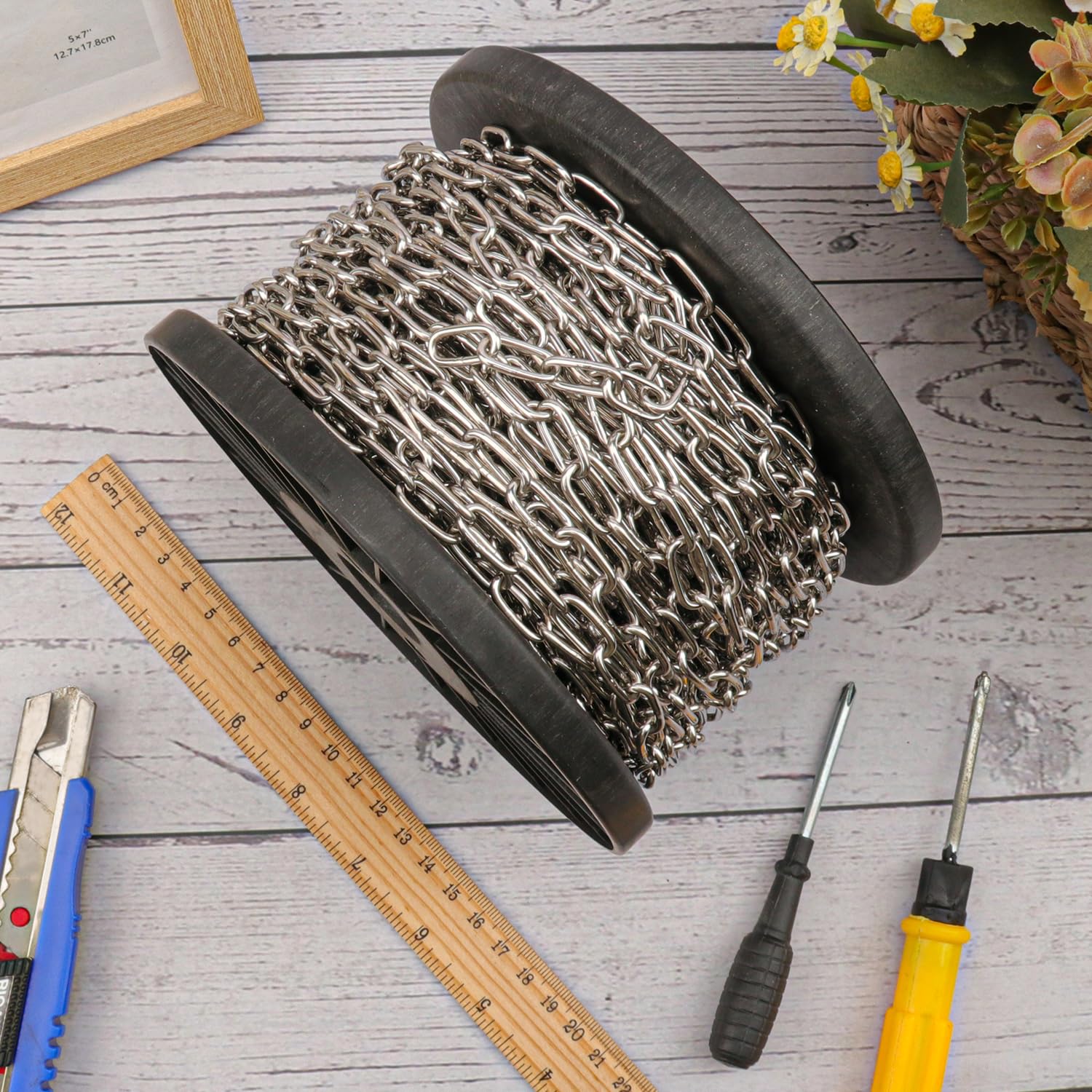 Stainless Steel Hanging Chain - 100ft Roll -4