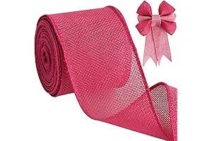 Pink Ribbon Tree Topper: TONIFUL Burlaped Tree Topper for Holiday Decoration