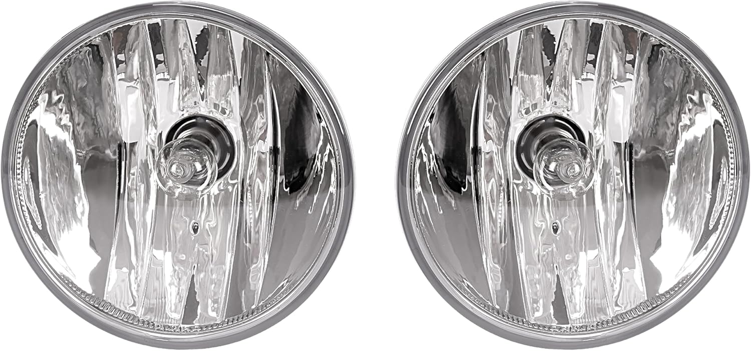 HECASA Fog Light+Fog Light Bezel Compatible with 2021-2022 Chevrolet Chevy Colorado W/Bulb Bumper Driving Fog Lamps Black Fog Lamp Cover Replacement for 15839896 GM2590104 84750570 84750569 Black Trim