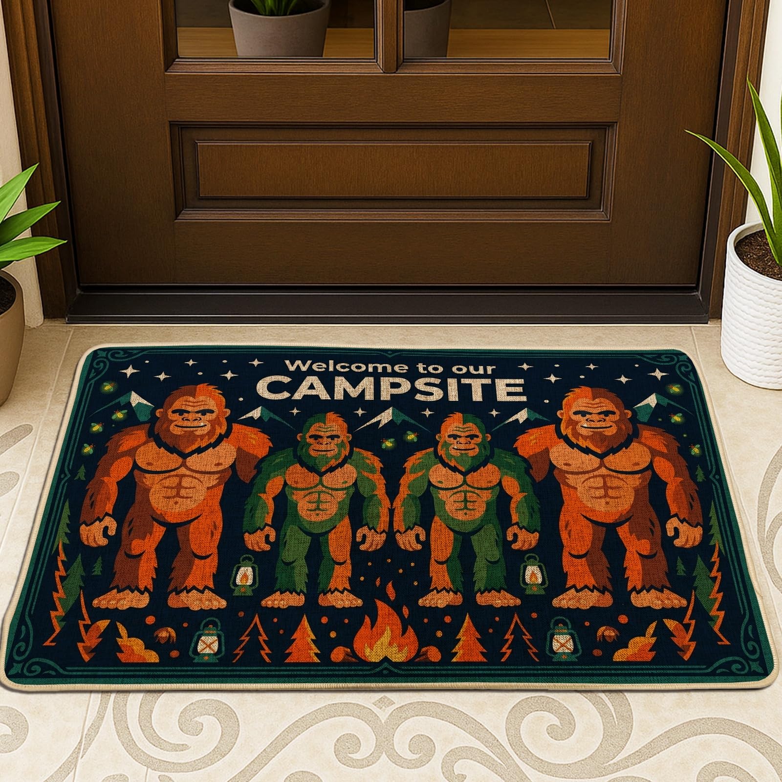 Tapis de propreté bleu foncé Sasquatch d'une grande résistance