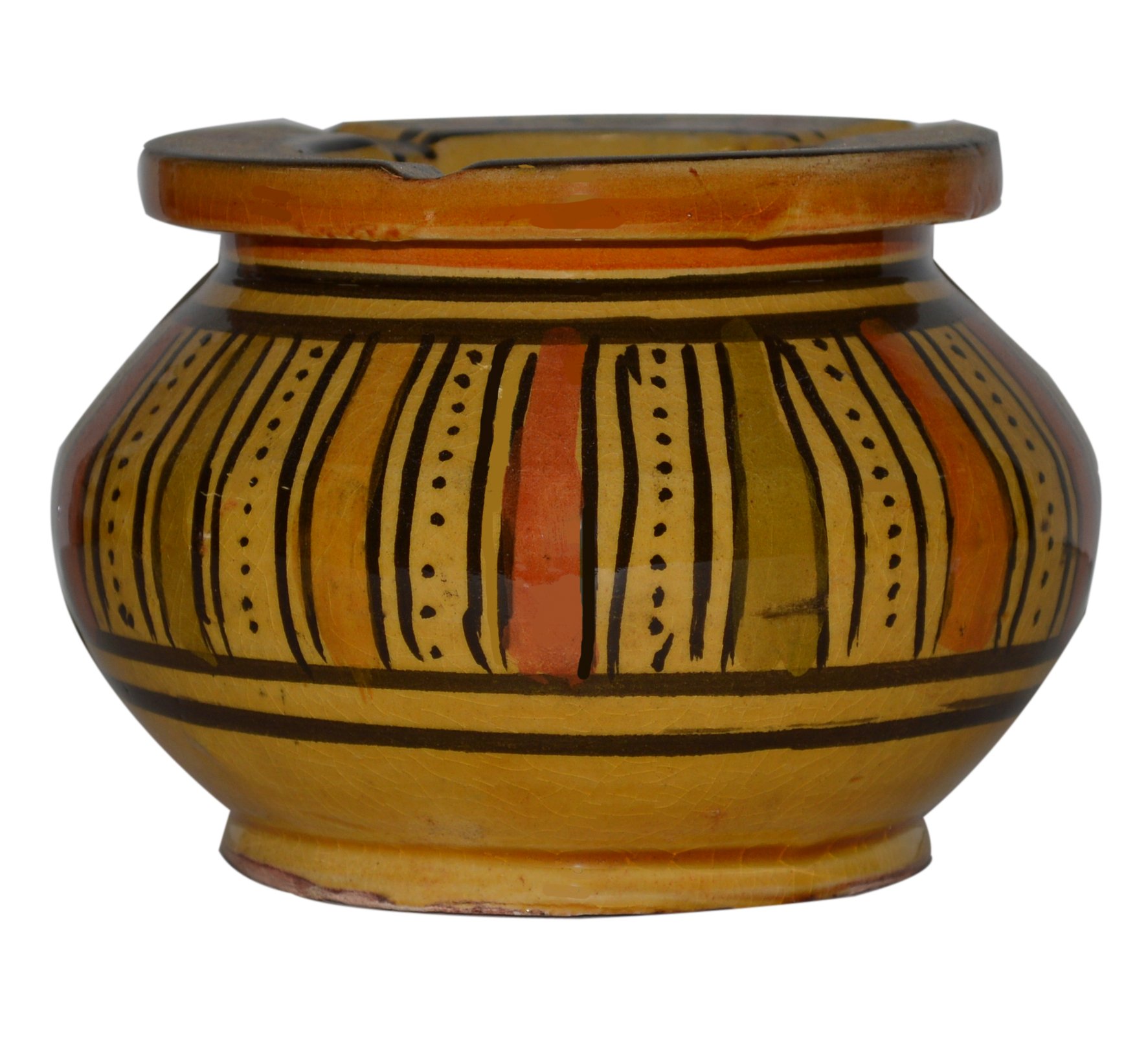 Ceramic Ashtrays Hand Made Moroccan smokeless Ceramic Vivid Colors Large