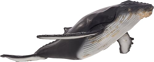 MOJO Gran figura pintada a mano de la réplica internacional realista de la ballena de la joroba