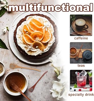 3 Pack Wooden Honey Mixing Stirrer Honey Dipper Sticks Honey Spoon, Wooden Honey Spoon and Dipper, Honey Sticks for Tea Spoons, Coffee Stirring Spoons, Honey Stirrers and Jar