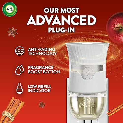 Miniatura 8 de AIR WICK Paquete de repuesto para ambientador perfumado enchufable, 6 unidades de recambio de aceite de manzana y canela, 6 unidades, aceites