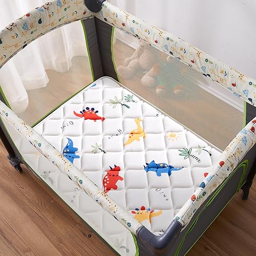 Miniatura 6 de Colchón Pack and Play de 38 x 26 x 1.5 pulgadas, espuma de apoyo firme y cómoda, colchón suave para bebés y niños pequeños, artículos esenciales