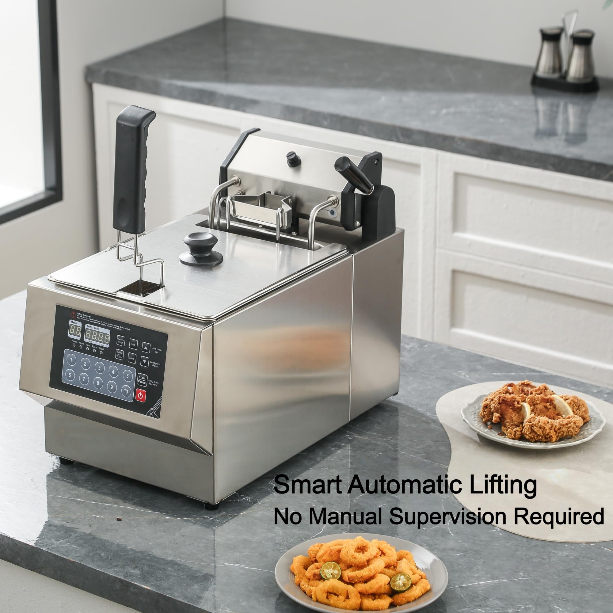 オートフライヤー Amazon.com: Auto Lift Automatic Deep Fryer 1800W, Commercial