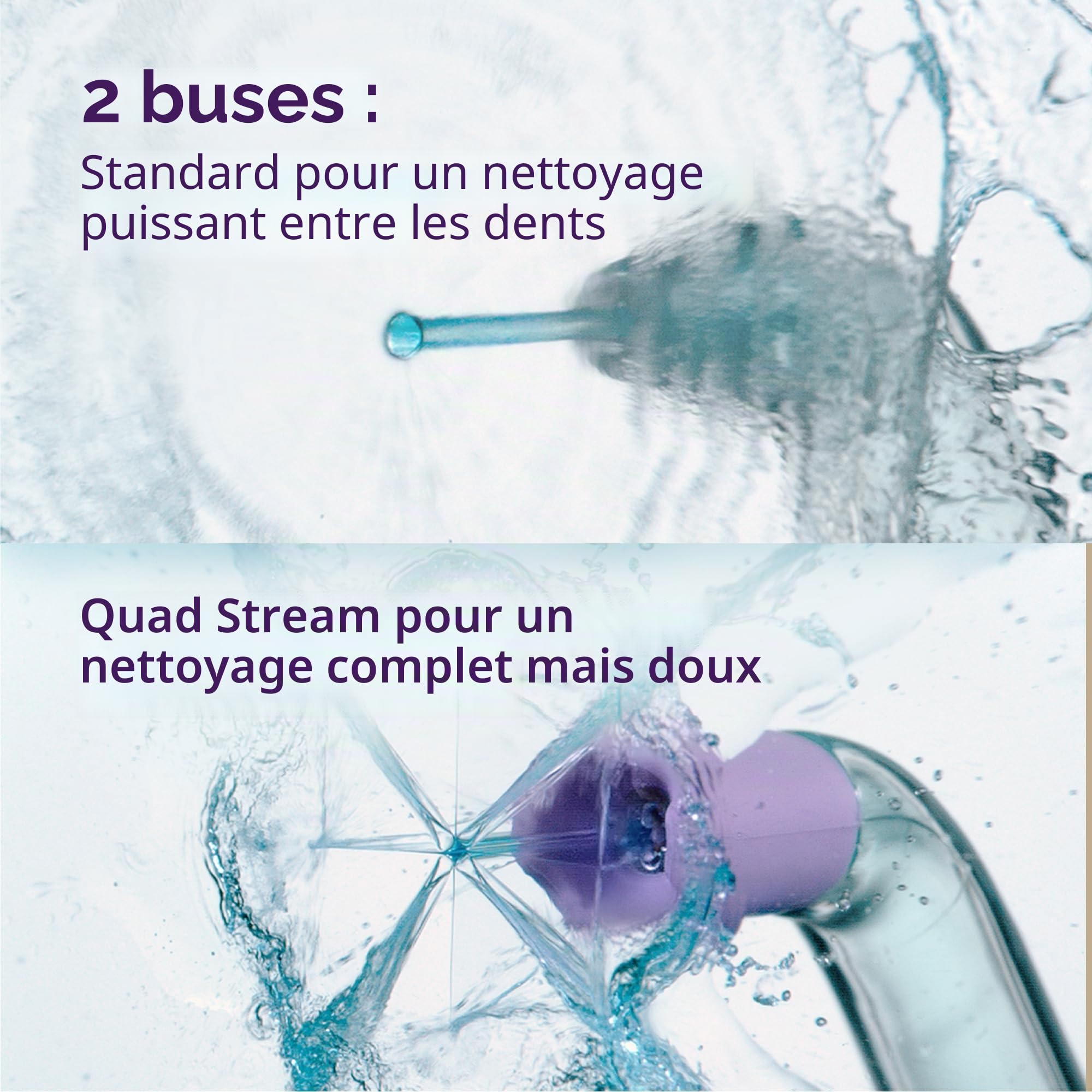 Philips Sonicare Cordless Power Flosser 3000 - Water Flosser with Innovative Quad Stream Technology, Oral Irrigator with 2 Flossing Modes and 3 Pressure Levels, IPX7 Waterproof, White, HX3826/21