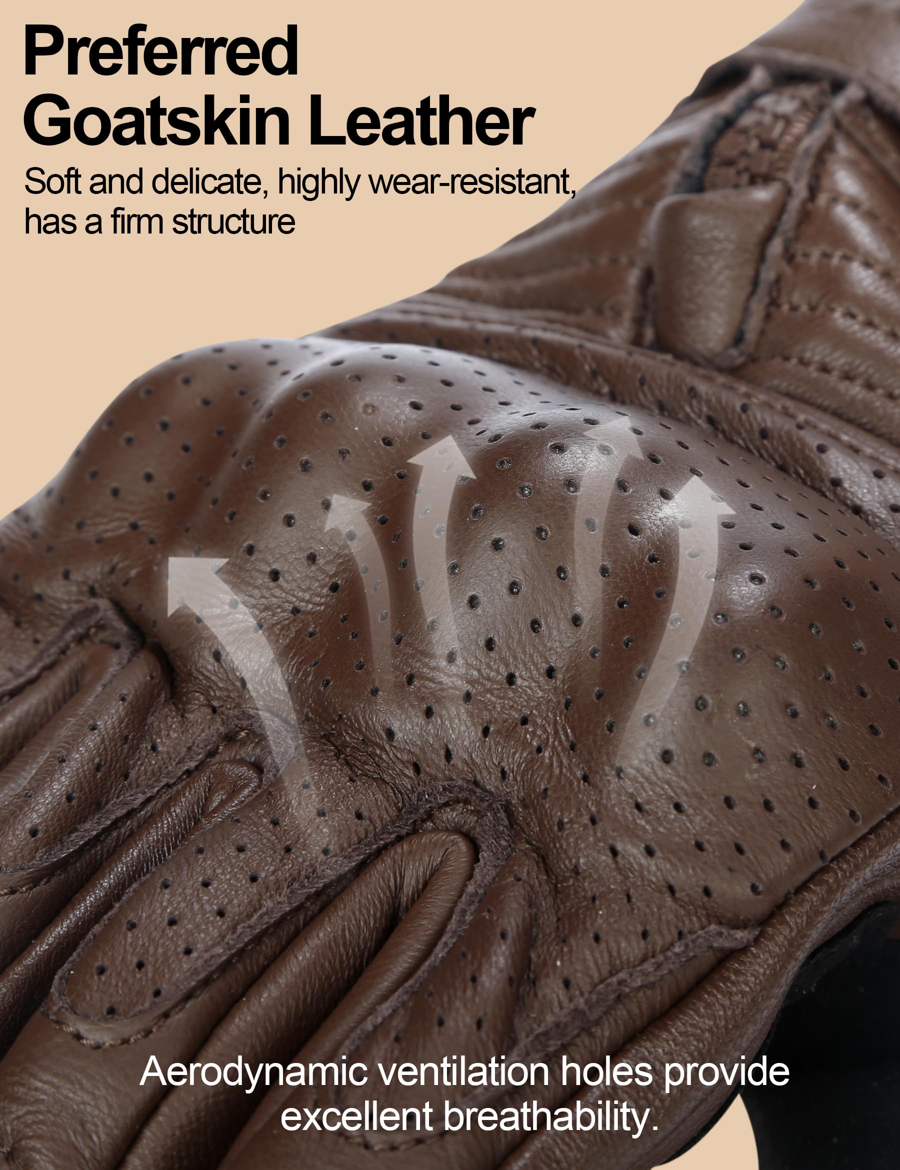 INBIKE Ziegenleder Motorradhandschuhe CE-Zertifizierte Motorrad Schutz Handschuhe Mit Harter Schutzhülle Professionelle Motorradschutzhandschuhe IM805
