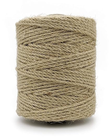 BOBBINY | Colored Strong Twisted Jute Twine Rope Linen Twine Rustic String Cord Rope, DIY Burlap String Rope, Party Gift Wrapping Cords Thread and Other Projects | Brown | 3mm, 10 Meters