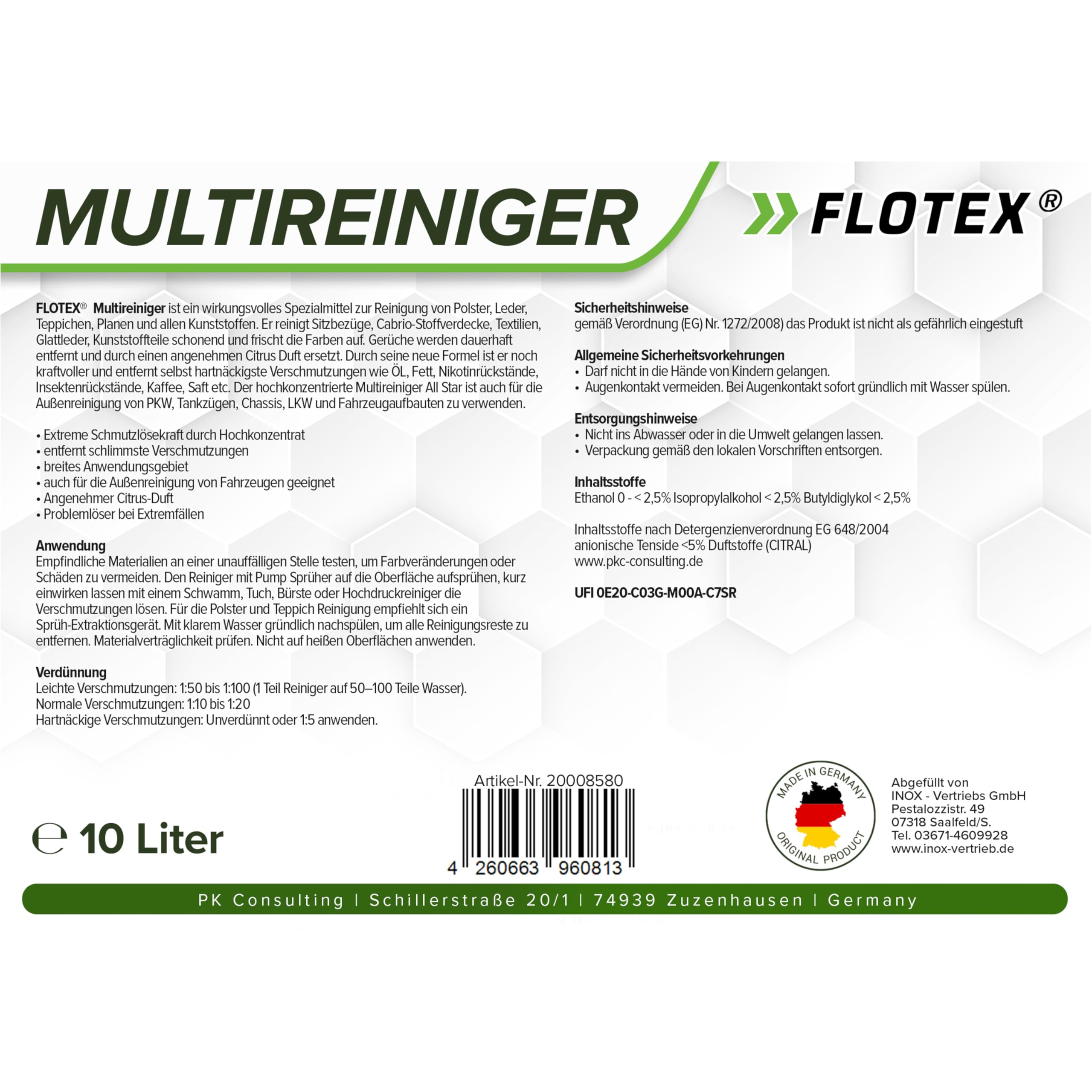 Multi Cleaner, 10L - Nettoyeur universel, Nettoyant tout usage