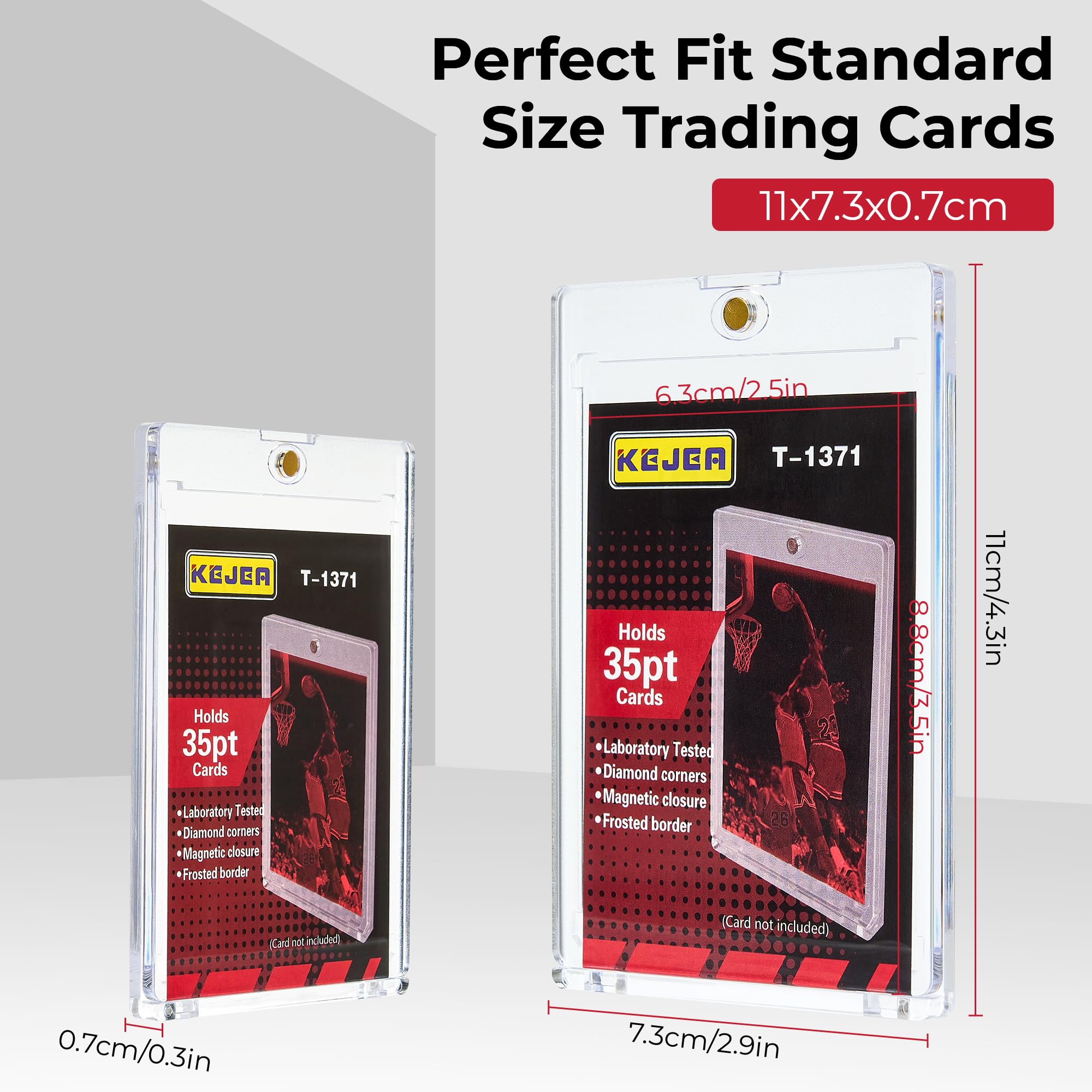 Magnetic Card Holder 12 Pack, 35pt Trading Card Display Case, UV Resistant Acrylic Protector - Image 2