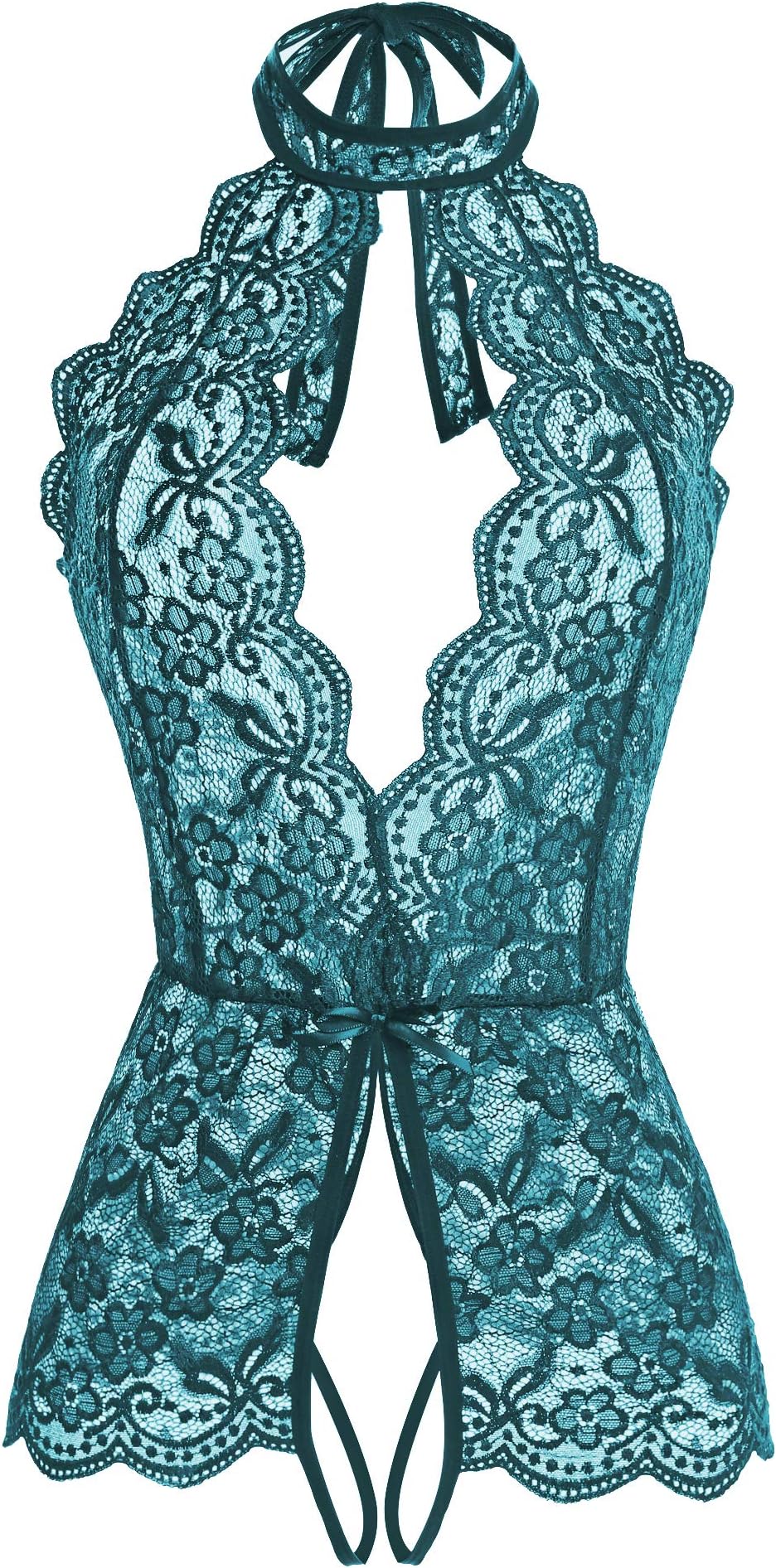 Women Lingerie for Women Deep V Halter One Piece Teddy Bodysuit