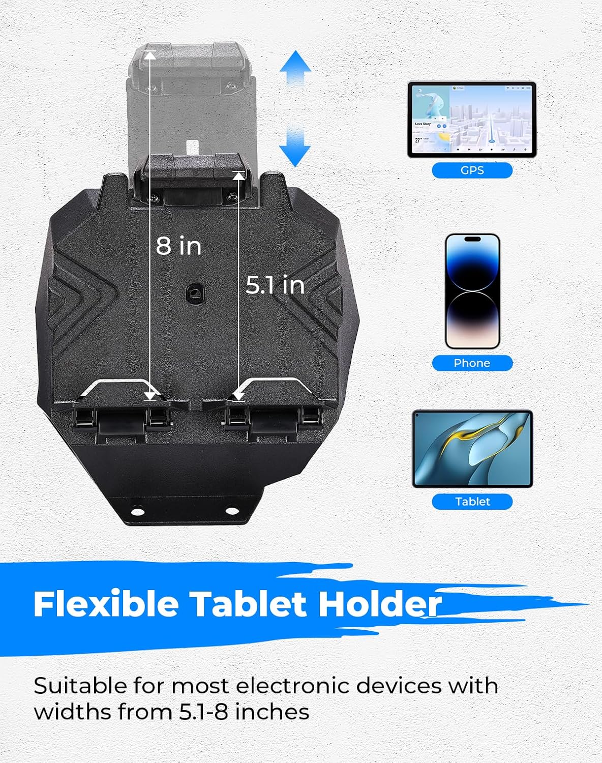 Cl réglableamp mechanism for various device sizes