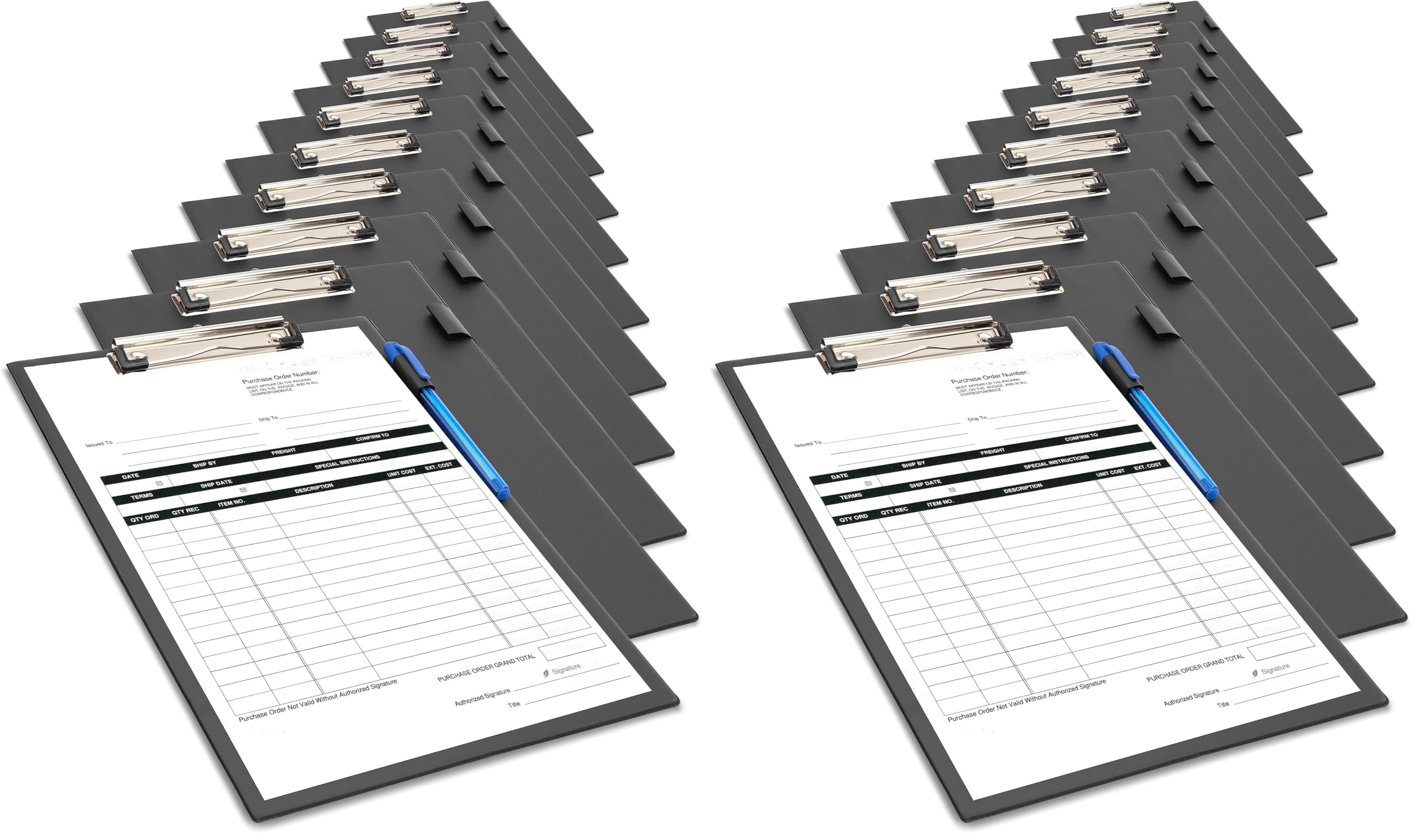 Rapesco 1745 Confezione Business: 10 Portablocchi Standard, A4+, Nero (Confezione da 2)