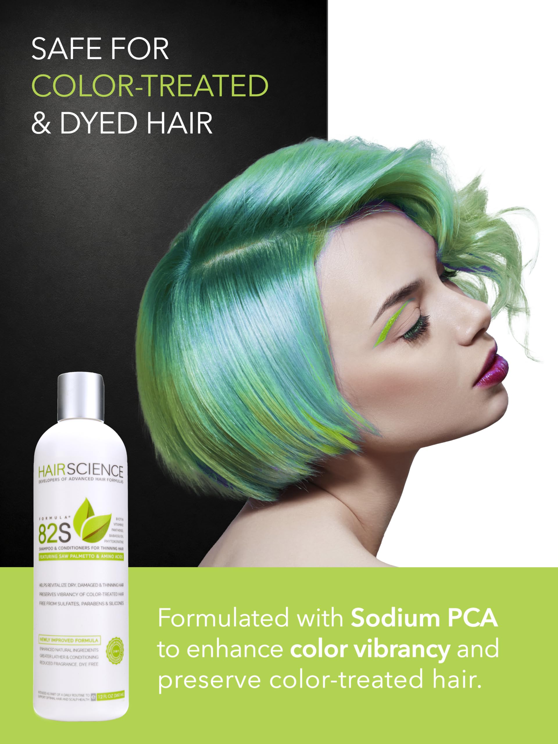 Hair Science Formula 82S Scalp & Hair Health Shampoo, 12 oz