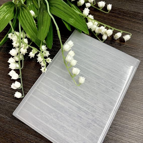 3D Wood Texture Embossing Folder for Card Making,3 d Wood Panel Plastic Texture Embossing Folder Template for DIY Paper Crafts Scrapbooking Polymer Clay Decoration