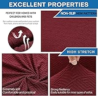 Vista 2 de XINEAGE - Fundas para sofá de 3 piezas, para sofá de 2 cojines extragrandes, funda súper elástica para sofá de 2 asientos, funda universal para sofá