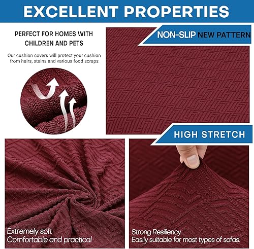 Miniatura 2 de XINEAGE - Fundas para sofá de 3 piezas, para sofá de 2 cojines extragrandes, funda súper elástica para sofá de 2 asientos, funda universal para sofá