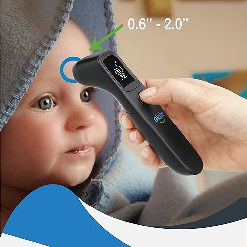 Miniatura 6 de Elate Termómetro de frente sin contacto para adultos y niños, termómetro digital para bebés y recién nacidos, grado médico, apto para FSA HSA,