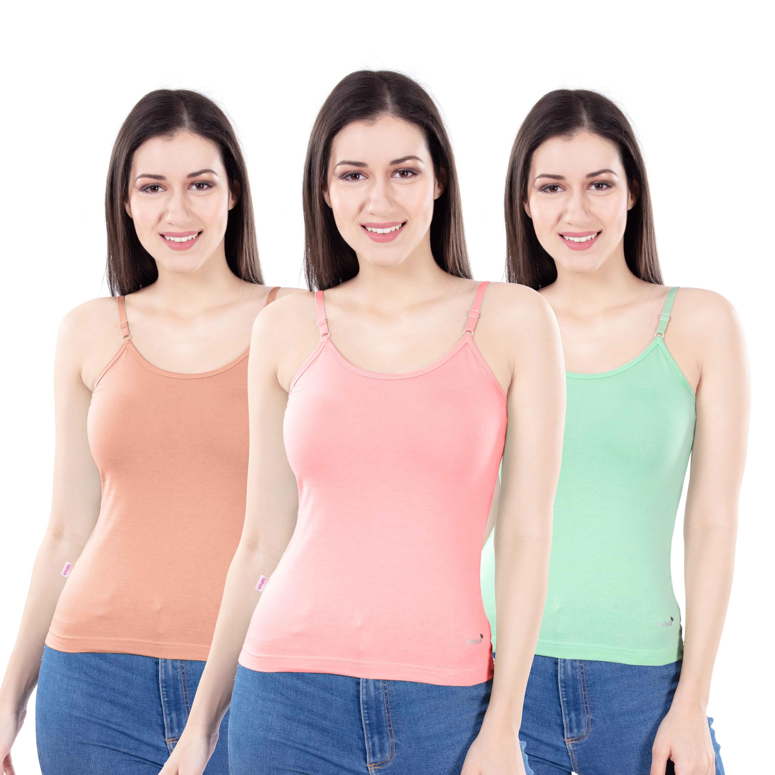 selsia trendy women Selsia Womens Cotton Camisole Slip | Adjustable Strap Camisole Slip-picture-20
