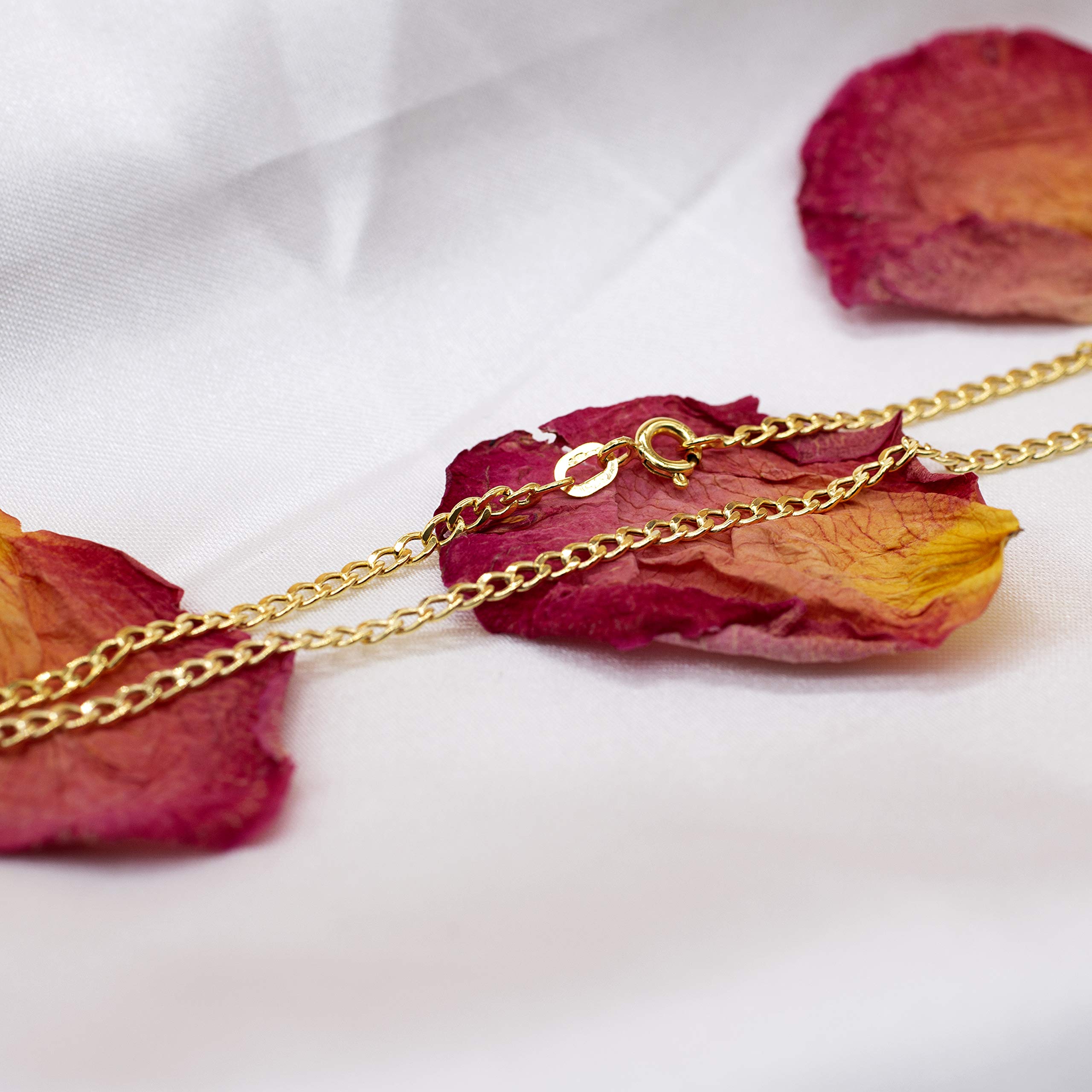 Carissima Pulsera tobillera de mujer con oro amarillo de 9K (375/1000), 24 cm