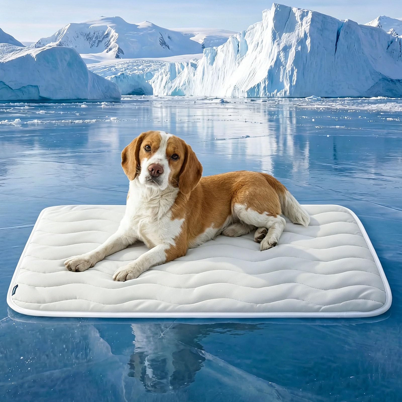 PawFroste Dog Cooling Mat, Washable Portable Pet Cool Mat with Instant Cool Effect, Easy-Clean Durable & Anti-Scratch Resistant, Breathable Self Cooling Pad for Cats Dogs in Summer (#F,S)