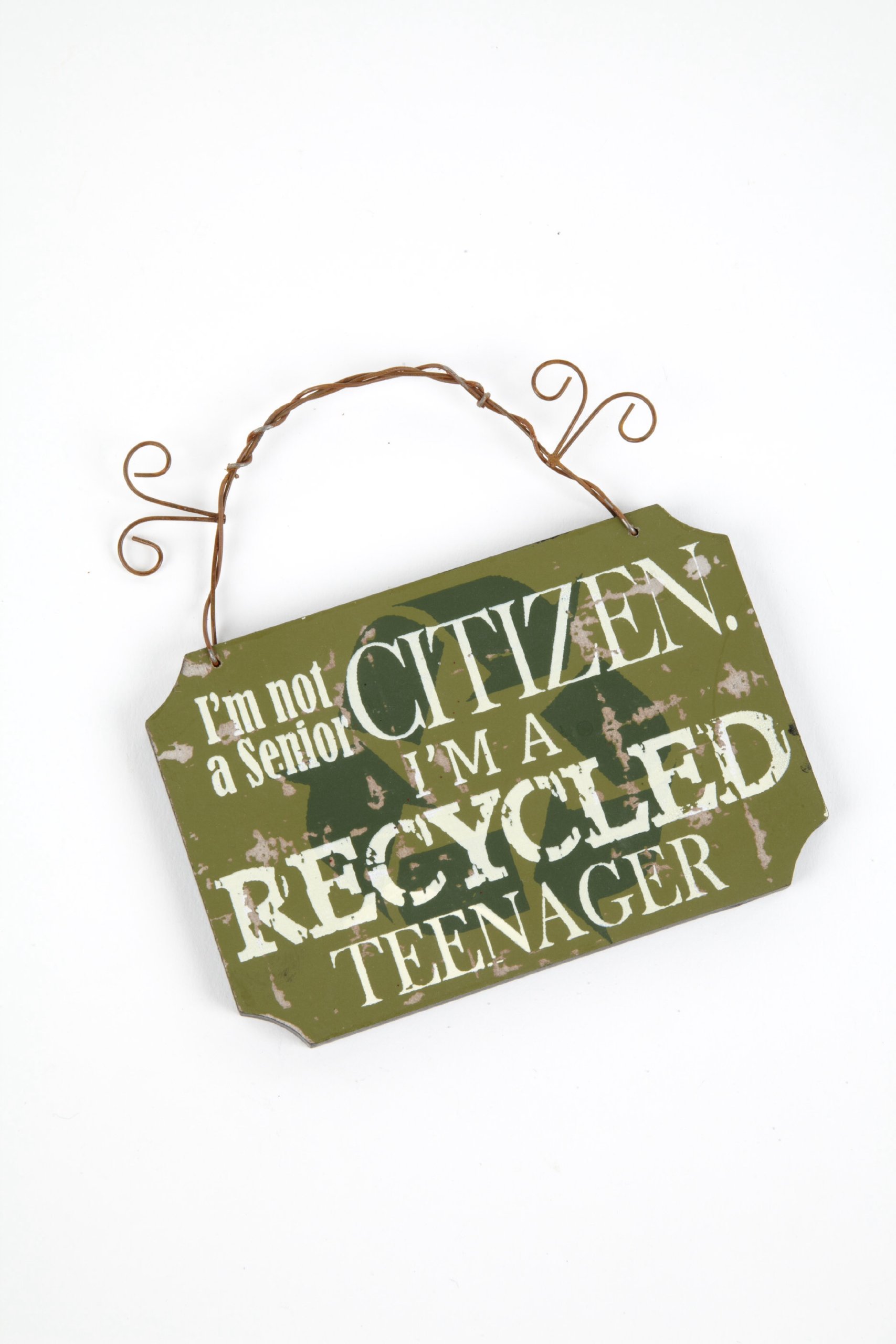 Heaven Sends Small Wooden Sign 'I'm Not A Senior Citizen.i'm A Recycled Teenager'