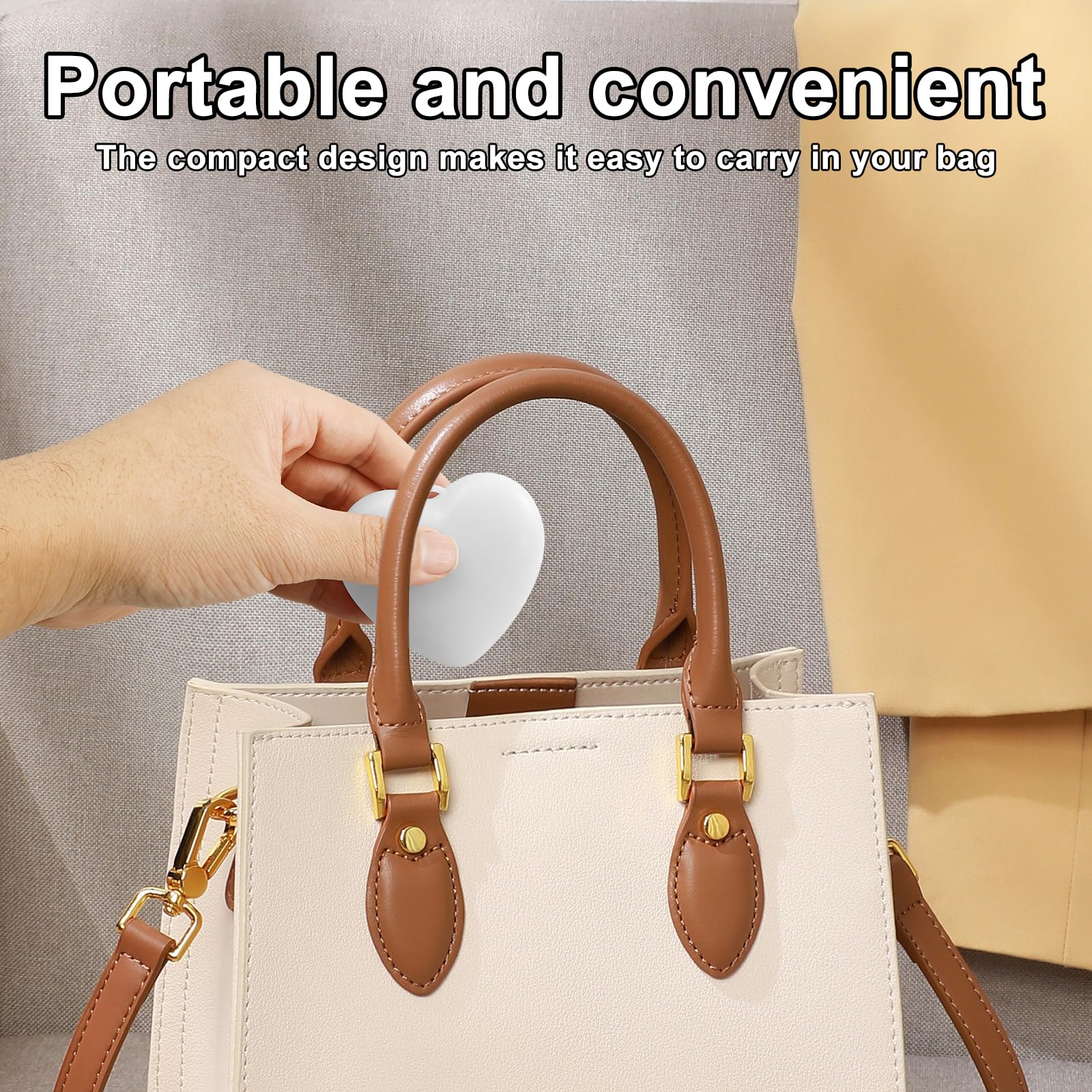 2 Pcs Purse Glow Heart Light - Automatic Sensor Purses Lamp Portable Touch Activated Handbag Night Light Heart — view 4