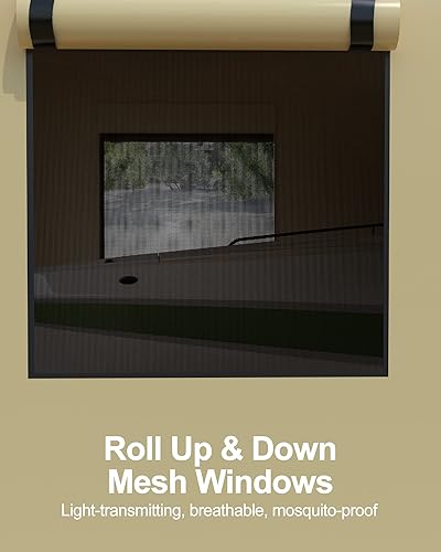 Miniatura 5 de Carport - Toldo resistente de 10 x 20 pies, postes de acero de 0.039 in y lona de polietileno de 14 mil, con puertas delanteras y traseras, 2