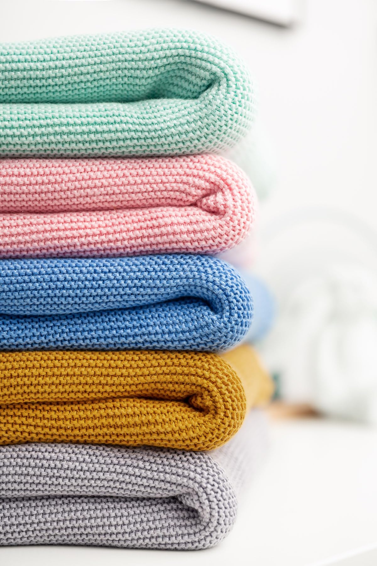 Coperta per neonati in cotone e bambù - Coperta morbida per neonati 80x100 cm - Coperta leggera a maglia per neonati e bambini - Grigio