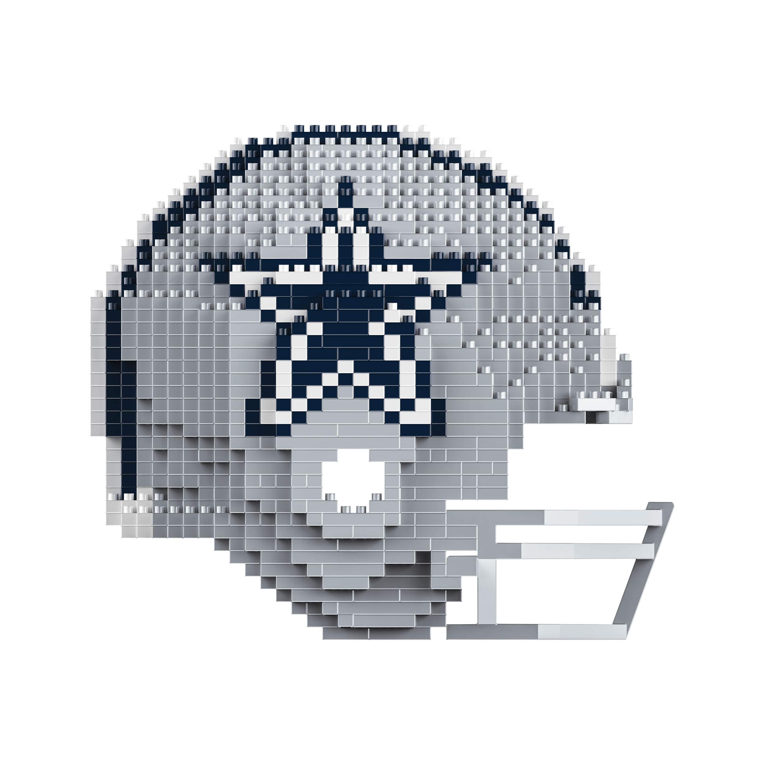 FOCO Offizielles Lizenzprodukt NFL BRXLZ-Steine 3D-Replik-Helm BAU-Set
